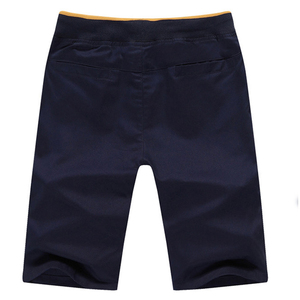 Shorts Bermuda en Coton Bleu Marine pour Homme, Taille Mi-Haute avec Cordon de Serrage, Décontractés, Respirants, avec Poches, pour le Sport et la Détente - Product Image 2