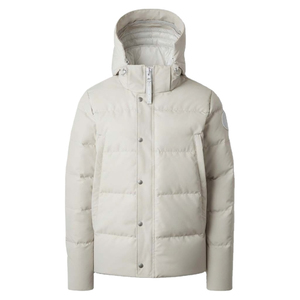 Custom <b>Men</b> <b>White</b> Hooded Puffer <b>Jacket</b> Winter Quilted <b>Jacket</b> Warm Insulated Outdoor <b>Jacket</b> Casual Streetwear Outerwear For Unisex - Product Image 1