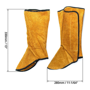 Protège-jambes en cuir de vachette ignifuge pour soudeurs, vêtements de sécurité avec guêtres, protection industrielle pour le travail - Product Image 6