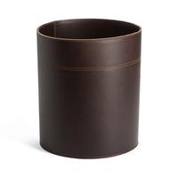 Poubelle portable en cuir marron pour bureau, salon, chambre, bac à déchets décoratif, prix usine