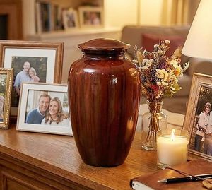 Classical Teardrop Rosewood Urn Airtight <b>Dog</b> Pet Memorial Vase - Product Image 1