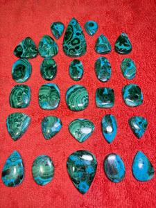 Lot en gros de cabochons de chrysocolle et malachite très demandés – Pierres précieuses en vrac de chrysocolle et malachite pour la lithothérapie - Product Image 4