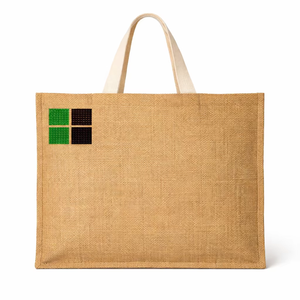 Eco Friendly Amani Jute Tote Bag Minimal Print Natural Reusable Wedding Shopping Custom Logo West Bengal Wholesale - Product Image 1