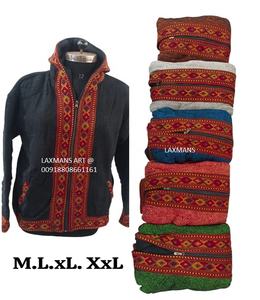 Algodón nepalí chaquetas de invierno sudaderas con capucha de la India con cremallera teñido algodón chaquetas de invierno patchwork chaquetas nepalí chaqueta fleech - Product Image 1