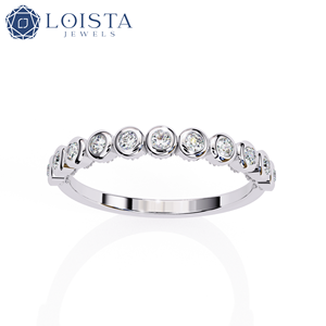 Minimalist Women's Ring with Floral Symbolism and <b>Simulated</b> <b>Diamond</b>, Copper Setting with Lab Grown, Hot-selling Jewelry - Product Image 2