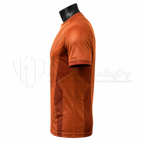 Camiseta de Fútbol Personalizada Unisex Naranja de Manga Corta con Estampado Geométrico Sublimado, Absorbente de Humedad, Ajustada, 100% Poliéster Antibacteriano - Product Image 5