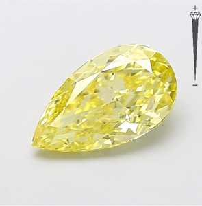 Diamante Cultivado en Laboratorio con Certificación IGI, Corte Pera Modificado de 2.51 CT, Color Amarillo Intenso Fantasía, Claridad VS2, CVD LG 795641436 para Joyería - Product Image 1