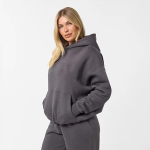 Loose Fit Women Tracksuit Set Cotton Blend Fleece Long Sleeve <b>Sweatshirt</b> and Joggers Home and Street Style Outfit - Product Image 1