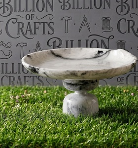 Cuenco elevado de resina para servir aperitivos, plato decorativo hecho a mano para exhibir frutas, frutos secos y dulces, accesorio decorativo para mesa - Product Image 3