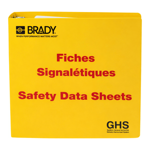 Brady French GHS SDS <b>Binder</b> 3-Inch <b>Ring</b> for Chemical Document Storage - Product Image 1