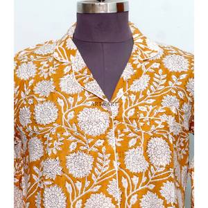 Vestido hecho a mano para mujeres y niñas, camisa india de algodón con estampado floral, camisón largo, maxi, suave y cómodo, ideal para novias, venta al por mayor. - Product Image 3