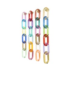 Adornos Rústicos para Pared, Cadena de Madera Colgante, Decoración de Pared de Alta Calidad, Diseño Art Deco Multicolor con Resina Epoxi, 4 Piezas - Product Image 5