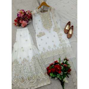 Beautiful Party Wear <b>Prom</b> <b>Dresses</b> Top-Sarara and Fancy Dupatta - Product Image 6