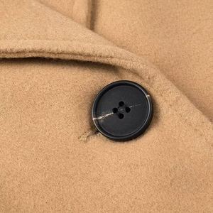 Manteau long en coton et laine de qualité supérieure, à double boutonnage, ceinturé, chaud et élégant pour femmes, idéal pour l'hiver. - Product Image 6