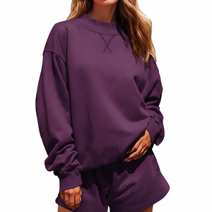 Sudadera Oversize de Cuello Alto para Mujer, Personalizada, de Forro Polar, Estilo Casual Urbano - Product Image 4