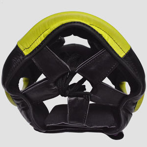 Casque de protection en cuir de vachette pour MMA et boxe, idéal pour l'entraînement et le sparring, équipement de combat d'arts martiaux, personnalisable avec logo, vente en gros et en vrac - Product Image 6