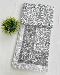 100% Cotton Hand <b>Block</b> Printed Single <b>Bed</b> Dohar Artisan Made Handmade Traditional Hand Crafted 100% Cotton Reversible Dohar - Product Image 4