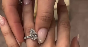 925 Classic Women's 5.0Ct Pear Cut Moissanite Engagement <b>Ring</b> in Sterling Silver White Gold Plated <b>Indian</b> Supplier Manufacturer - Product Image 4
