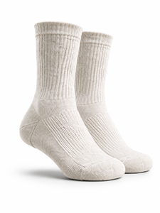 White Crew Woven Eco-Friendly Breathable Antibacterial Sports <b>Socks</b> Custom Logo <b>Black</b> Stripe Running Basketball Soccer Football - Product Image 1