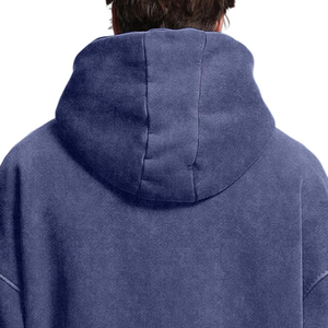 New Style Men Winter Oversized Drop Shoulder Thick Acid Washed <b>Zip</b>-Up Hoodies for High-Quality Fleece Men Zipper Washed Hoodie - Product Image 4
