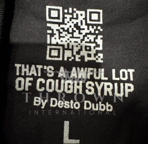 เสื้อยืดพิมพ์ลายกะโหลกขนาดใหญ่พิเศษสำหรับผู้ชาย 1:1 ยี่ห้อ AWFUL LOT COUGH SYRUP ผลิตตามสั่ง ผ้าฝ้าย 100% คุณภาพดี เป็นมิตรกับสิ่งแวดล้อม สีดำ - Product Image 3