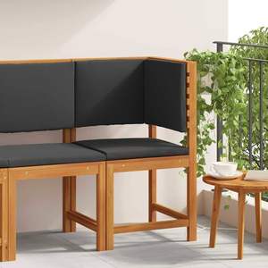 Sedia da giardino in legno massello di acacia 19,69 x 19,69 x 35,83 pollici marrone - Elegante seduta da esterno - Product Image 1