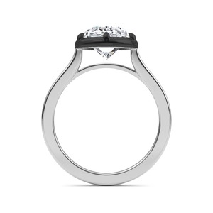 Cautivador Anillo de Diamantes Cultivados en Laboratorio de Oro Rosa de 10K con Corte Ovalado de 4.00 CTW para Compromiso y Boda - Product Image 4