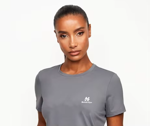 Camiseta de manga corta 100% algodón, básica, lisa, con impresión de logotipo personalizado, cuello redondo, camisetas de verano para mujer. - Product Image 5