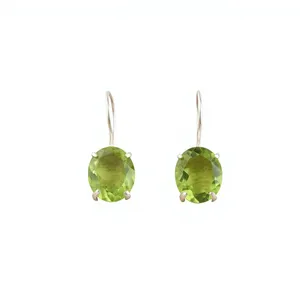 Nuevos Pendientes de Peridoto Verde de Lujo Hechos a Mano por Diseñadores 2026 en Plata de Ley 925 Unisex - Product Image 6