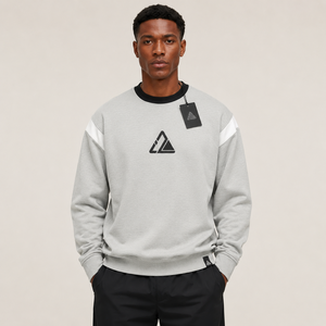 Custom Embroidery Logo Men's Winter Wear Oversized Zipper Heavyweight Stitched Panels 100% Cotton Fleece Crewneck <b>Sweatshirt</b> - Product Image 1
