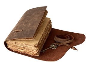 100% Genuine Leather Triple Moon Design With <b>Witch</b> Third Eye Journal Antique Handmade Notebook Blank Deckle Art Paper Spell Book - Product Image 4