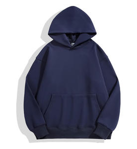 Sudadera con capucha corta personalizada de invierno para hombre, 500 g/m², de felpa francesa gruesa, básica, oversize, de algodón pesado, estilo boxy - Product Image 3