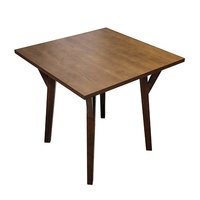 Table à manger moderne en bois de caoutchouc de style minimaliste OEM du Vietnam pour les petits espaces meubles fabriqués au Vietnam bas quantité minimale de commande