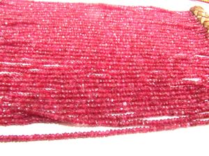Cuentas facetadas de rubí natural rojo espinal de 2-3 mm, hebra de 8 pulgadas, cuentas preciosas - Product Image 5