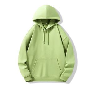 Sweat-shirts à capuche unisexe en coton uni surdimensionnés personnalisables toutes couleurs – Pulls et sweats à capuche pour hommes grandes tailles en molleton bouclette - Product Image 1