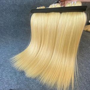 วีย แฮร์  ต่อผมแท้ สีบลอนด์สดใส ผมเวอร์จิ้นแบบเส้นเดียว ปลายหนา ย้อมง่าย - Product Image 3