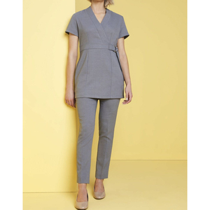 Tunique de travail pour salon de beauté et spa, uniformes de haute qualité en coton respirant et polyester, couleurs personnalisées, logo personnalisé, uniformes esthétiques pour cliniques. - Product Image 2