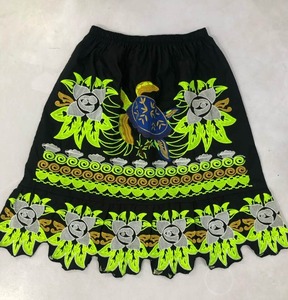 Best Women's Floral Embroidery Short <b>Skirt</b> New Trendy Pleated Streetwear with <b>Elastic</b> Waist Polynesian Polyester High Quality1 - Product Image 4