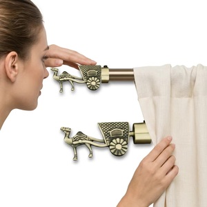 Antique Brass Camel Carriage <b>Curtain</b> Bracket Rod Accessories Customized Shape - Product Image 4
