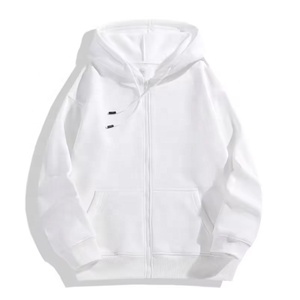 <b>Men's</b> Hooded Fleece <b>Zip</b>-<b>Up</b> Sweatshirt Solid Color Casual Regular Fit Autumn Wear - Product Image 2