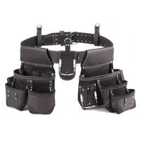 Ceinture à outils en cuir, multi-poches, réglable, ceinture à outils personnalisée pour électricien, plombier, charpentier, échafaudage, artisan, vente en gros OEM