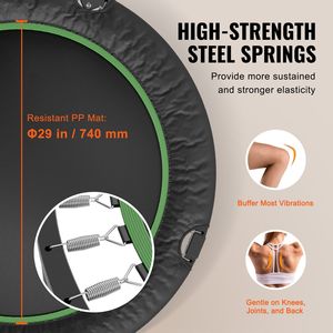 Trampolino Fitness Pieghevole da 40 Pollici, Mini Rebounder Stabile e Silenzioso con 4 Leve, Carico Massimo 330 libbre, Trampolino per Esercizi - Product Image 3