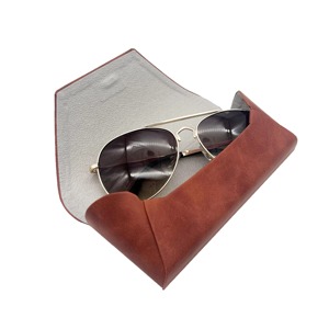 New Genuine Leather Glasses Cover Luxury Eyewear <b>Case</b> Full Grain Leather <b>Sunglasses</b> Pouch Bulk Wholesale Manufacturer LGC-0081 - Product Image 5