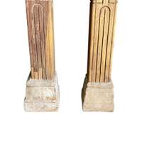 Colonne décorative en teck massif sculptée à la main, style vintage indien, pour projets de temples, villas et hôtels |   Mix & Match 1 Contenant