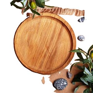 Eco Friendly Natural Brown Wooden Decorative Bowl Eco-Friendly Sustainable Material Food Contact Safe Customizable Size Logo - Product Image 1