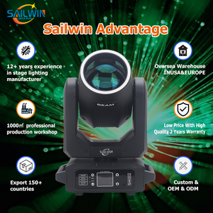 Sailwin Faro LED a Testa Mobile ad Alta Luminosità 200W con Anello LED, Flight Case, 18 Prismi e 12 Gobo per Bar e Club - Product Image 3