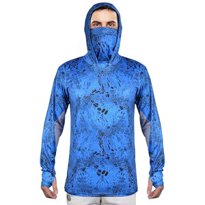 Camisa con capucha para hombre UPF 50, camisa de pesca de manga larga, protección UV, protección solar ligera y transpirable para senderismo al aire libre - Product Image 2