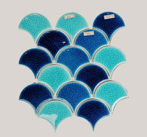 Mosaïque de carreaux en céramique à motif d'écailles de poisson au design moderne pour les murs de salle de bain, crédence, parquet, caractéristique pour les murs intérieurs, hôtel, <span class=keywords><strong>piscine</strong></span>, moderne - Product Image 3