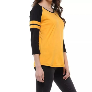 เสื้อยืดผู้หญิงแขนยาวแบบสั่งทำ ผลิตจากโพลีเอสเตอร์และสแปนเด็กซ์ ระบายอากาศได้ดี สวมใส่สบาย คลาสสิก - Product Image 5