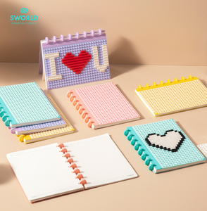 SWORLD Wholesale <b>A5</b> Magnetic Block Notebook PP Spiral Binding DIY <b>Planner</b> Organizer Pink OEM ODM - Product Image 4